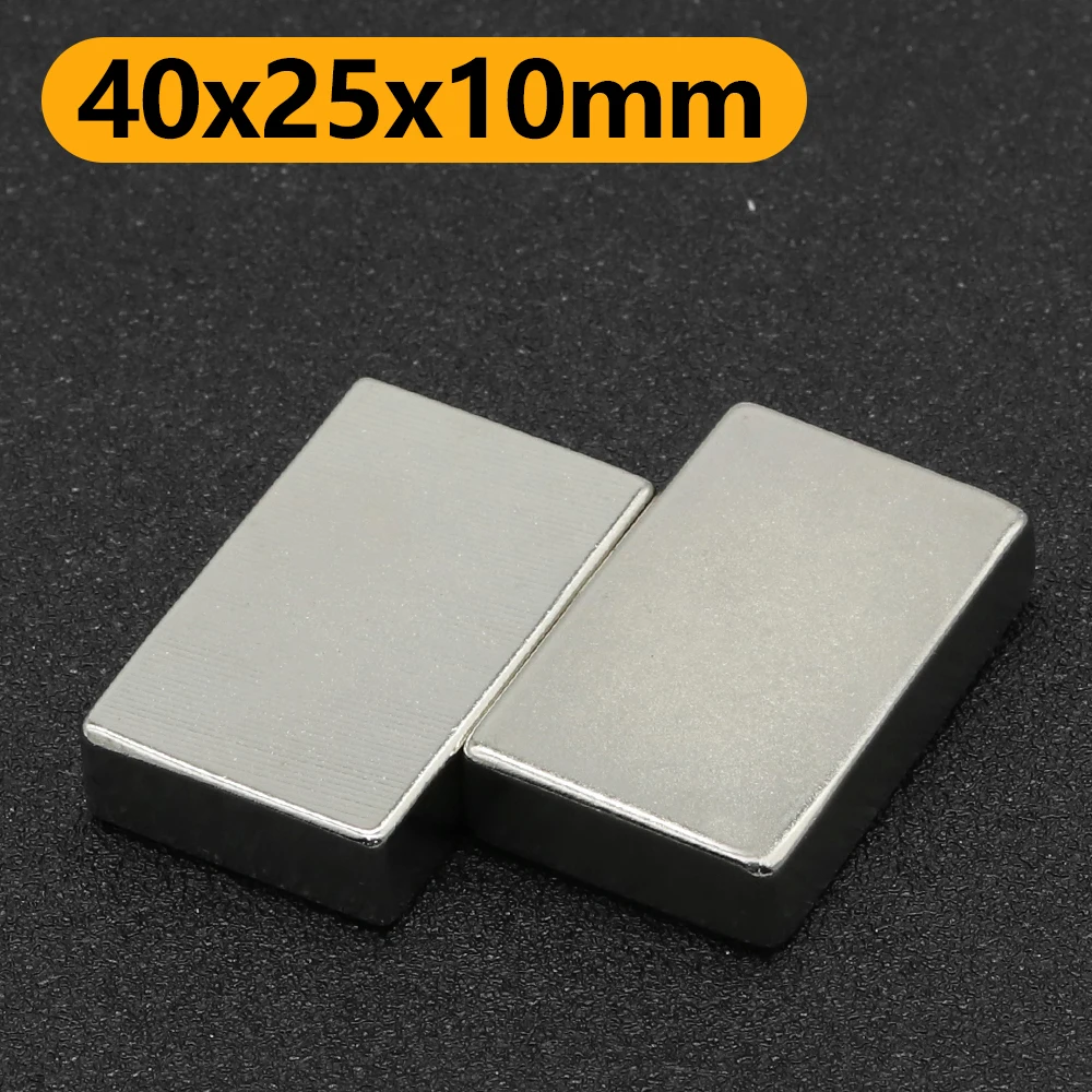 

1/2/5/10Pcs 40x25x10mm N35 NdFeB Block Magnet Super Powerful Neodymium Magnets Strong Permanent Magnetic imanes 40x25x10 ﻿