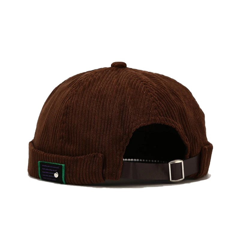 Fashion Vintage Beanie Hats Men Women Spring Autumn Landlord Hat Streetwear Hip Hop Brimless Hat Corduroy Docker Cap Wholesale