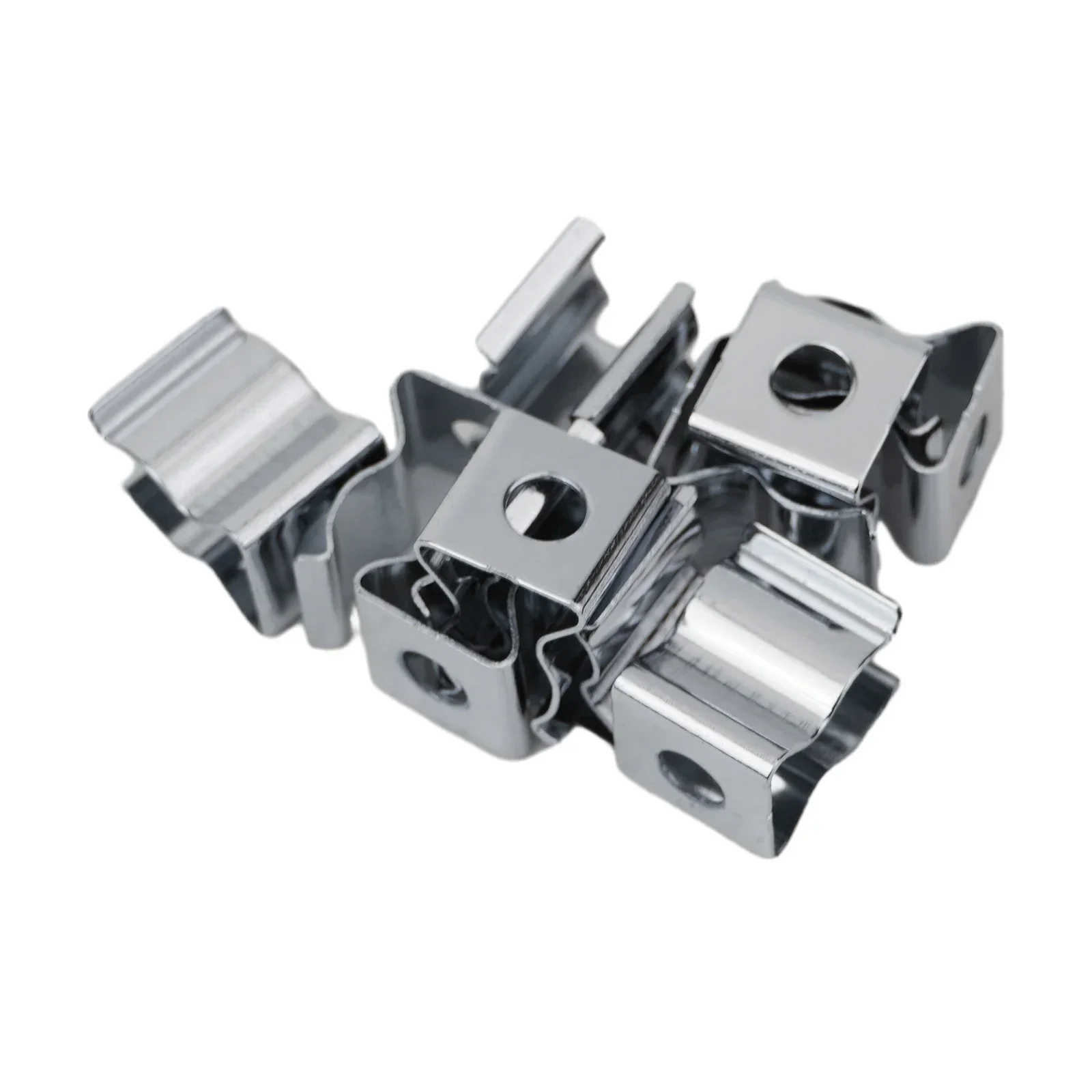 10pcs Heavy Duty Tool Spring Terry Clips Silver Manganese Steel Open Type Clamps Hardware 6mm/10mm/12mm/16mm/19mm/25mm/28mm