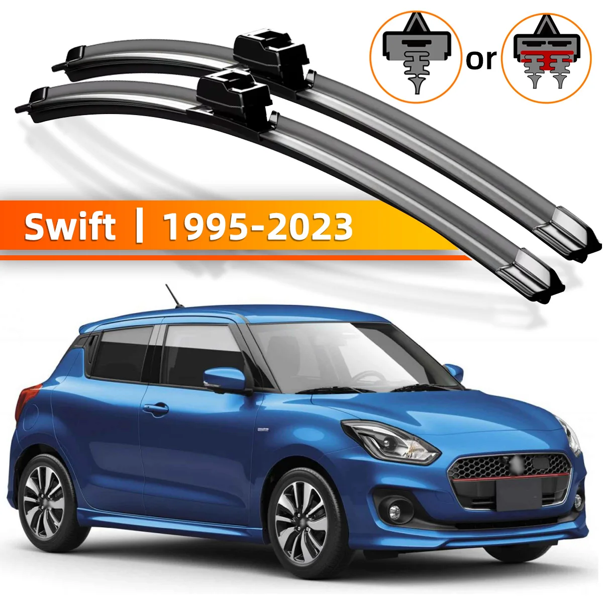 

YONGRUN 2 шт. щетки стеклоочистителя подходят для Suzuki Swift 1995-2023, аксессуары для лобового стекла 1996 1998 2005 2017 2019