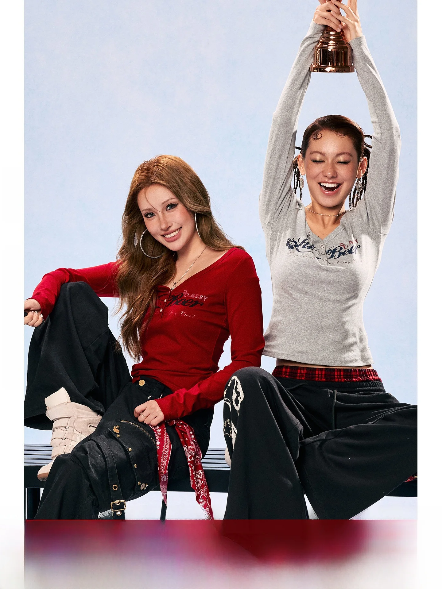 

BeerBro Speed Pulse American Style Breathable Moisture Wicking Hot Girl Spring Flash Powder Print Knitted Base Layer T-shirt