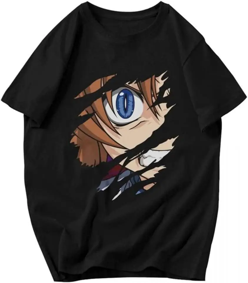 

Higurashi When They Cry Higurashi No Naku Koro NI T Shirt Oversized Cotton Short Sleeve Custom Tshirt black