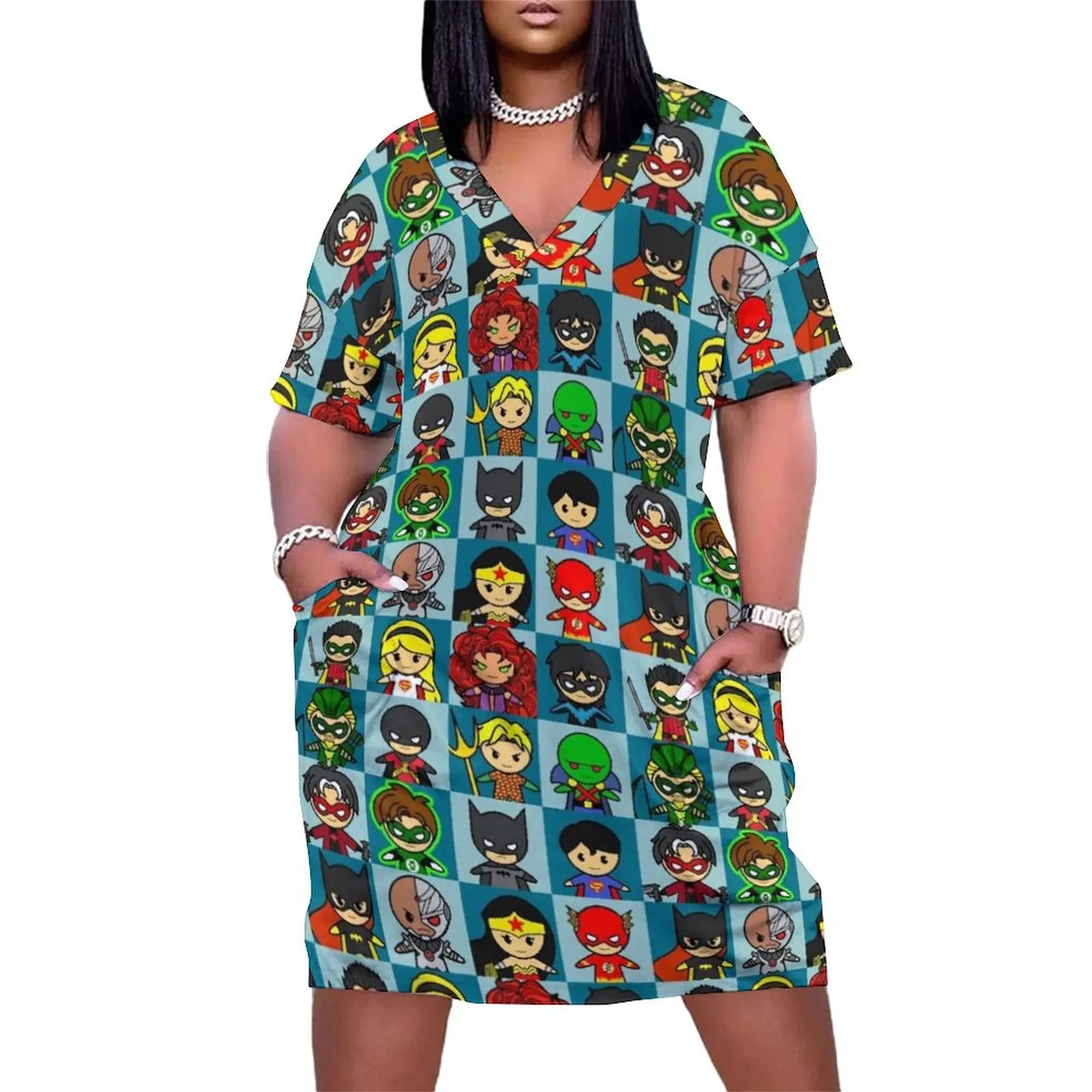 hero cube 2 Loose Pocket Dress Women