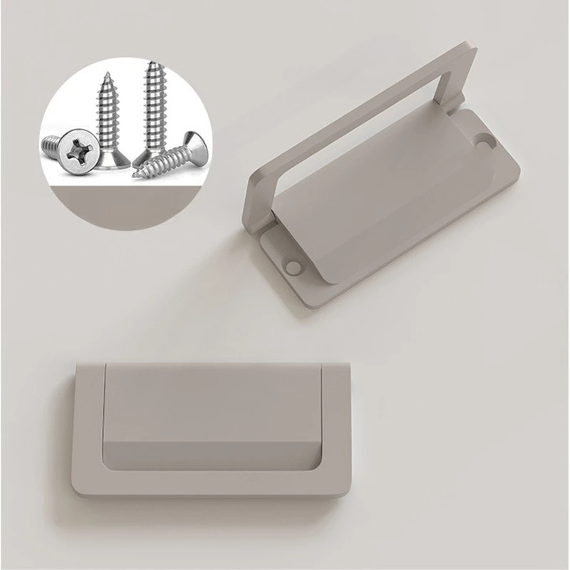 American Style Recessed Hidden Cabinet Handle Minimalist Embedded Flush Pull For Drawer Wardrobe Tatami Interior Door