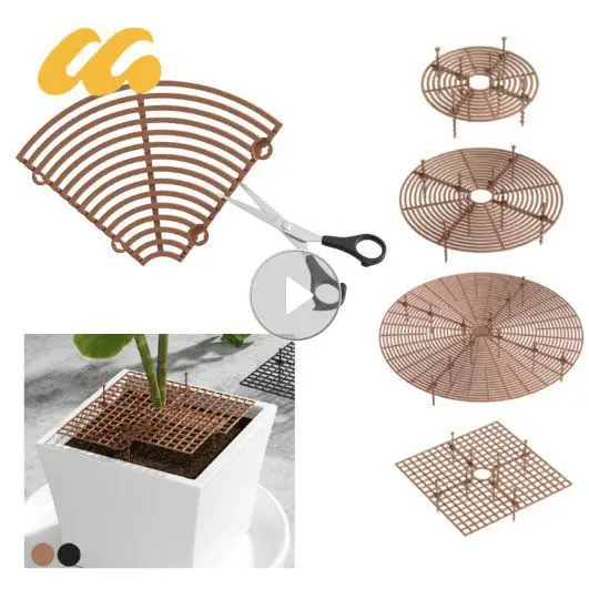 Plant Pot Soil Guard With Nails Plant Pot Grid Flower Pot Cover Baby Safety Mouse Plant Protector Repel Cats Garden Household