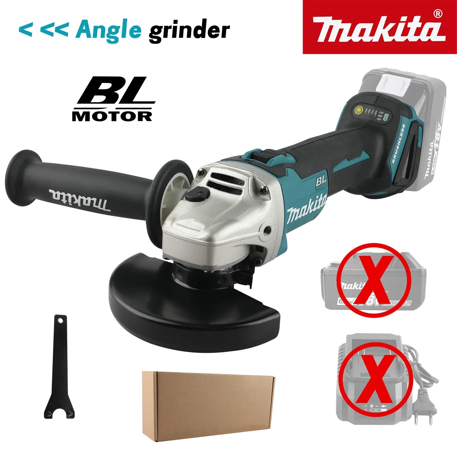 For Makita DGA406 4‑Speed Cordless Grinder High‑Speed Rotation Hardware‑Processing Workshop And Industrial Jobs Hand tools