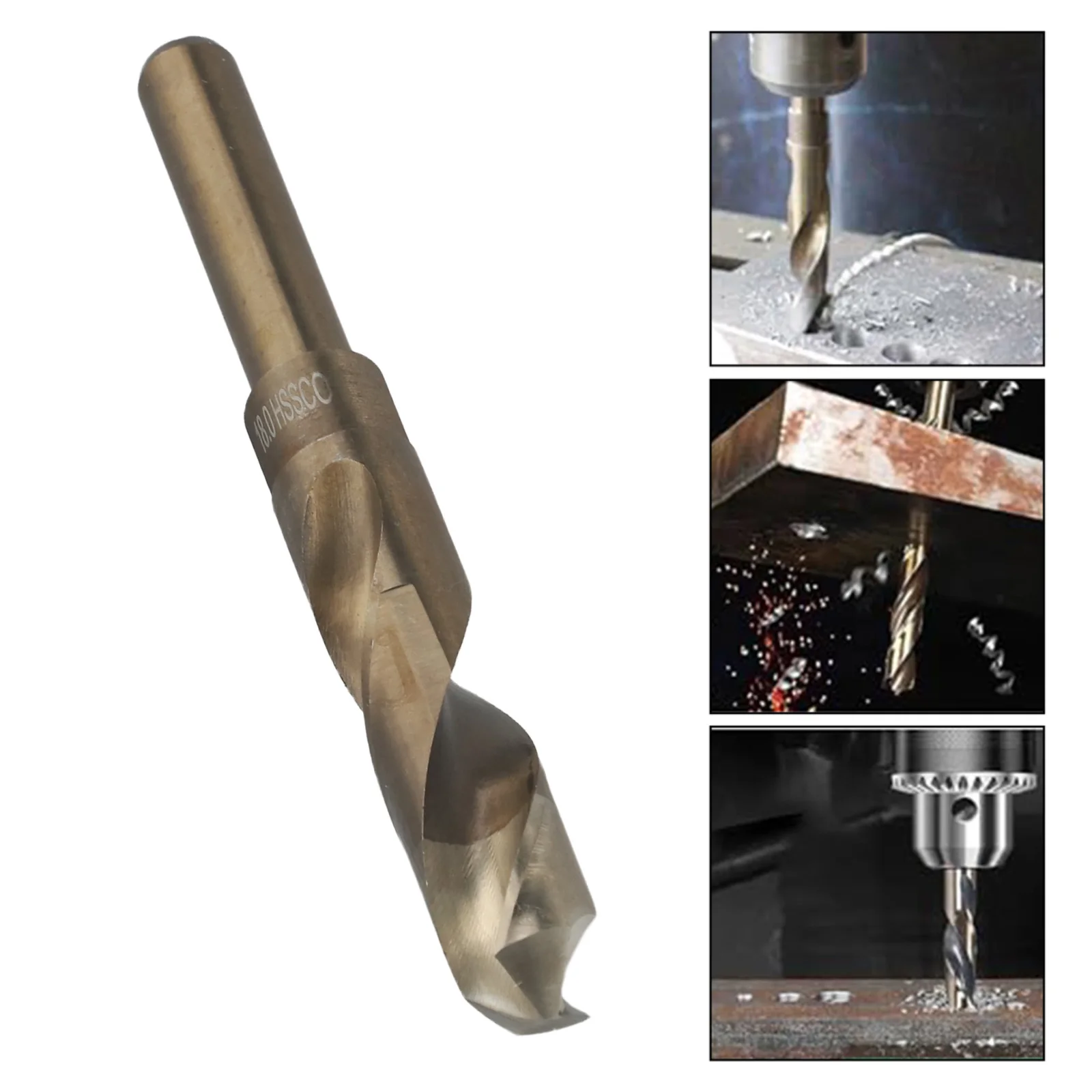 Punta da trapano al cobalto HSS da 18 mm Punta da trapano con codolo ridotto per metallo Legno Alluminio ecc. Punta da trapano professionale Trapano in acciaio inossidabile