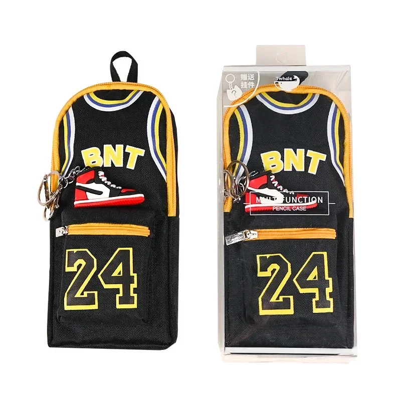 Waterproof Pencil Case Basketball Pencil Bag Multifunctional Pencil Box for Student Boy School Stationery