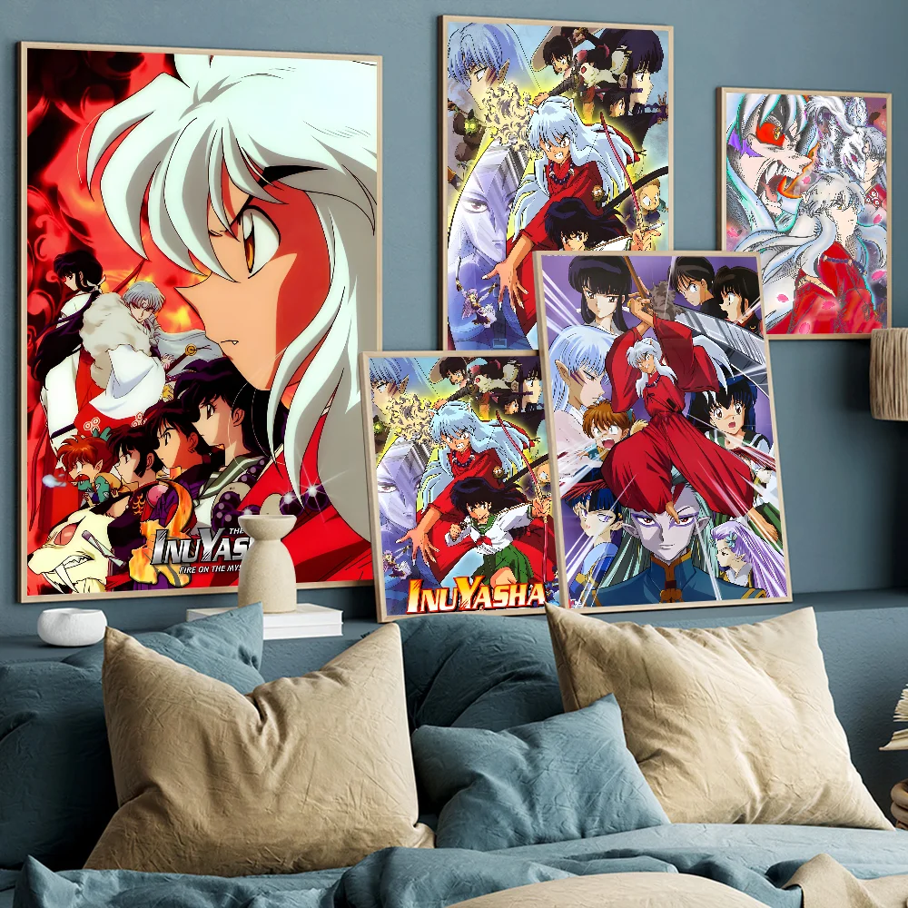 Inuyasha-impresiones y carteles de dibujos animados de buena calidad, póster de calidad HD, arte de pared, pintura, estudio, decoración del hogar