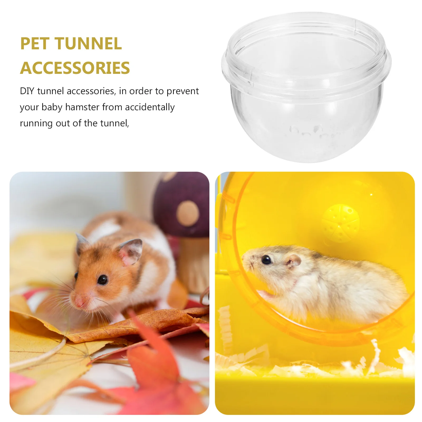 

3pcs Pet Tunnel Plugs Hamster Cage External Accessories Durable Ventilation Plugs For Small Animals Gerbils Mice Dwarf Hamsters