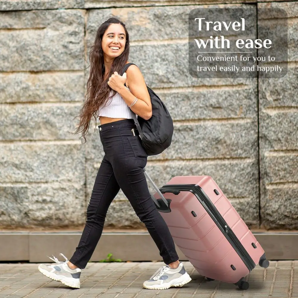 

Чемодан OLIXIS CarryOn, 28-дюймовый жесткий чемодан на колесиках для путешествий, расширяемый, легкий, с вращающимися колесами, замком TSA, Lugga