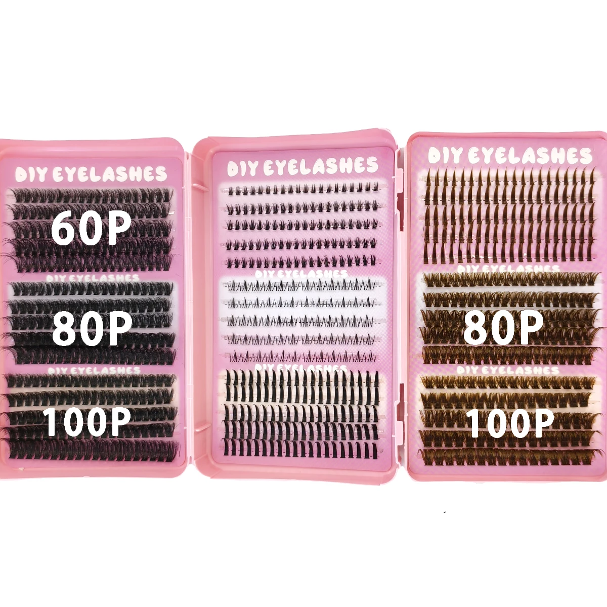 90 Reihen 780 Wimpern 10-18mm Bottom Spikey 10-200P Manga DIY Wimpernbuch Wimperncluster-Set Einzelwimpernverlängerungen Großhandel – Detail 12
