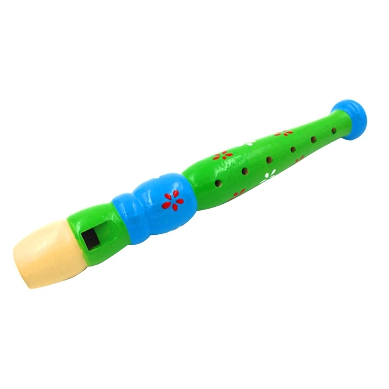 Color Wooden Flute Musical Instrument Early Learning Educational Music Sound Toy Dropshipping