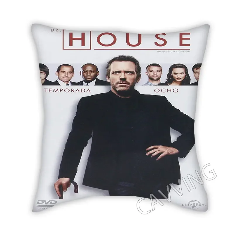 

House M.D 3D Printed Polyester Decorative Pillowcases Throw Pillow Cover Square Zipper Cases Fans Gifts Home Decor h01