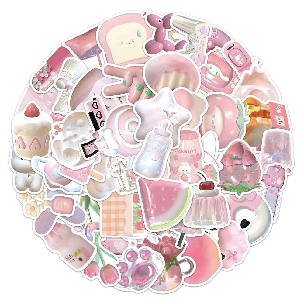 10/30/50PCS Cute Girl Heart Cartoon Personality  Creative Sticker Desk Guitar Computer Refrigerator Waterproof Sticker Wholesale