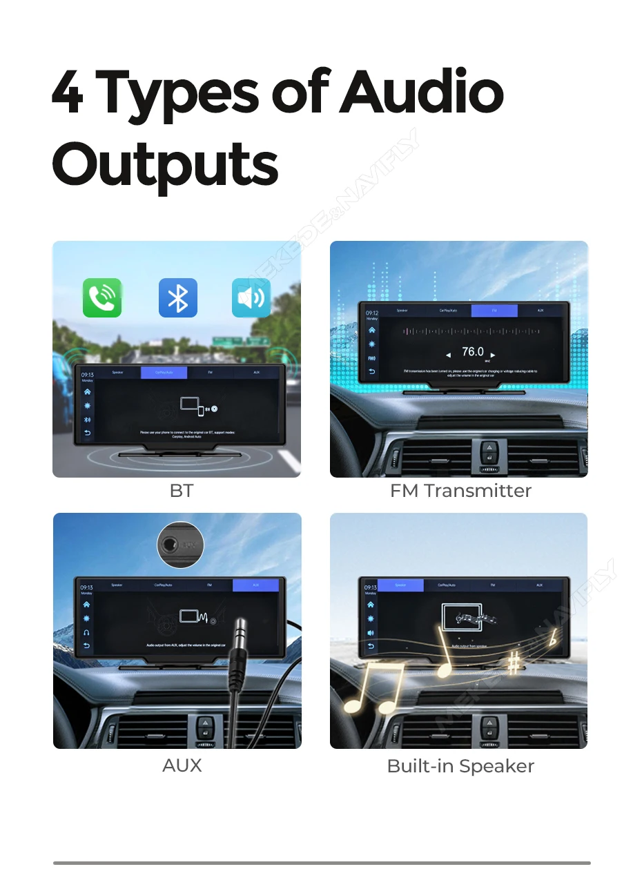 MEKEDE 6,86-zoll Universal Auto Radio Drahtlose Carplay Android Auto MP5 Player Multimedia Recorder FM AUX DSP BT – Detail 23