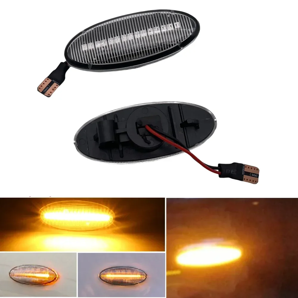 2PCS Side Marker Light LED Turn Signal For Nissan Qashqai J10 X-trail T31 Cube Juke Leaf Micra K13 E11 Dynamic Flasher Blinker