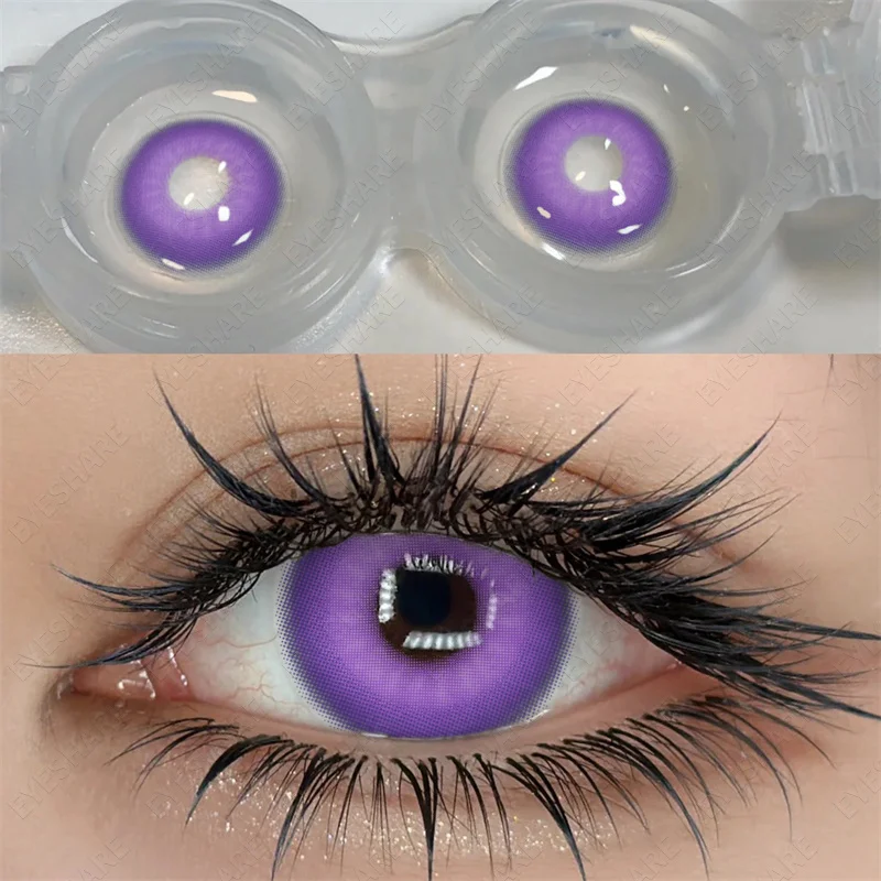 EYESHARE 1 Pair Color Contact Lenses for Eyes Cosplay Red Color Lens Anime Purple Lenses Korean Lenses Big Eye Lens Blue Lenses