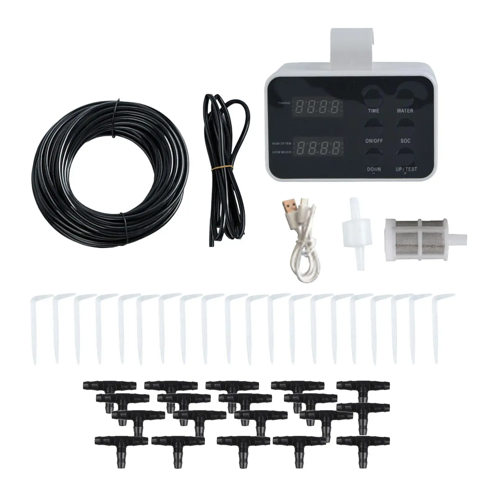 

Automatic Drip Irrigation Kit with Timer Plant Watering System for Plants LED Display for Yard Balcony Indoor Outdoor Lawn Patio