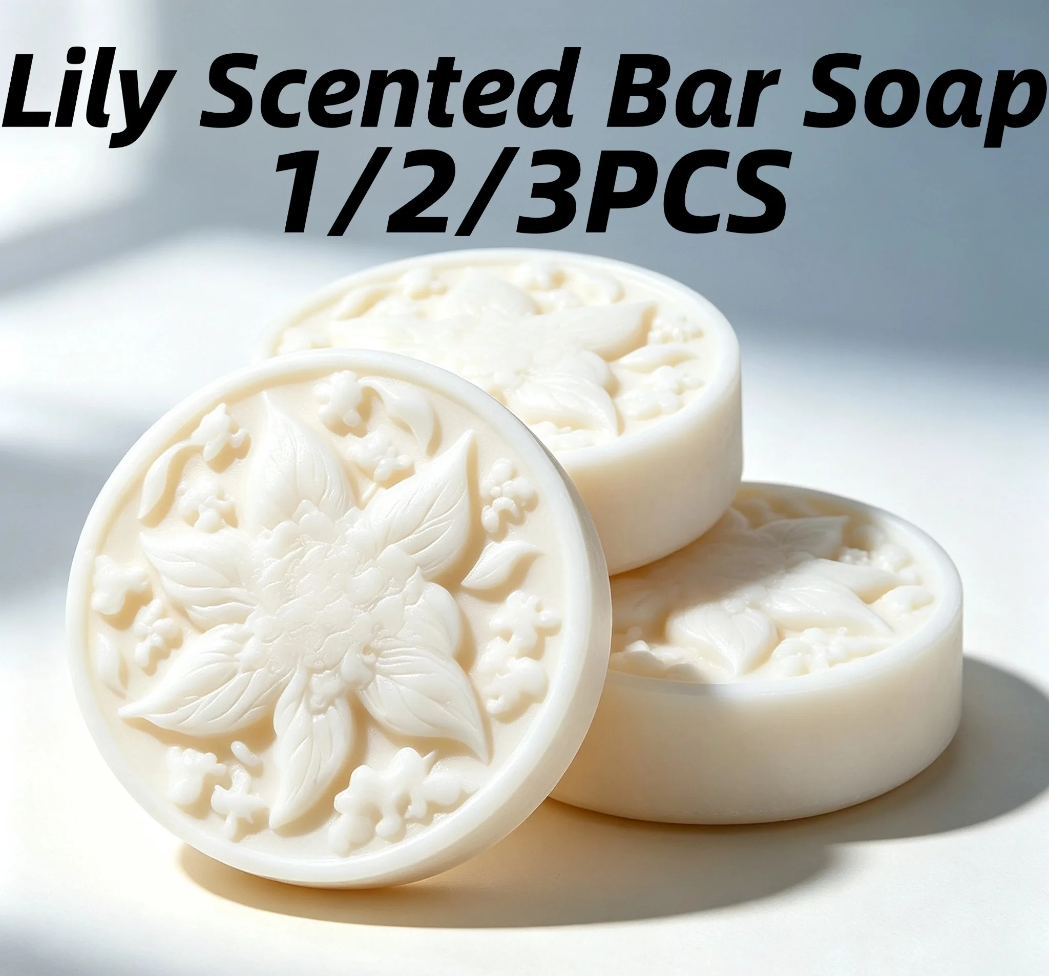 Natural Lily Scented Bar Soap Deep Cleansing Moisturizing Body Fresh floral Face Wash Soap For All Skin