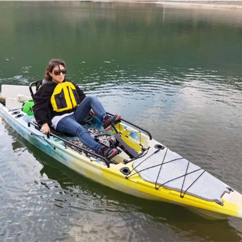 RC Single Fishing Kayak, Aluminum Power Boat with Outboard Engine 2025
