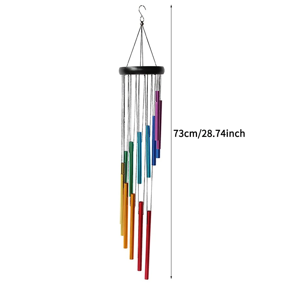 New 12 Tubes Wind Chimes Aluminum Waterproof Wind Chimes Bells Decor For Home Outdoor Yard Decoration Large Wind Chimes Bells