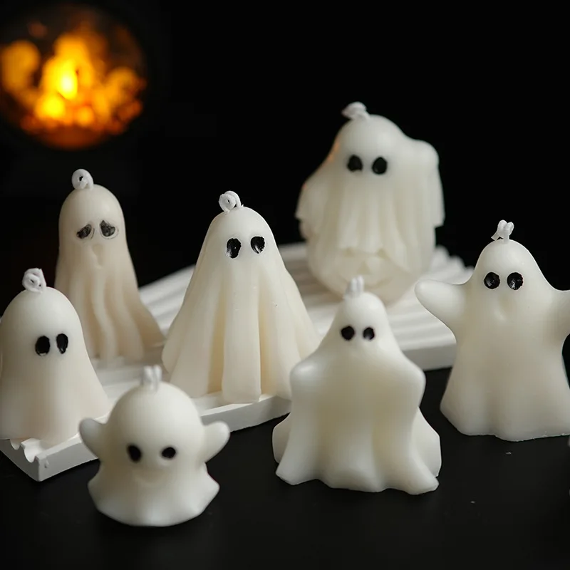 

Halloween Ghost Flameless Candles Festival Gift Ornament Halloween Decoration Scented Candles m