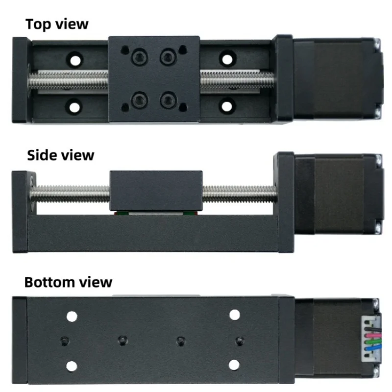 T-type CNC Sliding Table Rail Linear Stage Transport Guide Platform Stepper Motor Drive Kit Mini Slide Table XYZ Axis Table