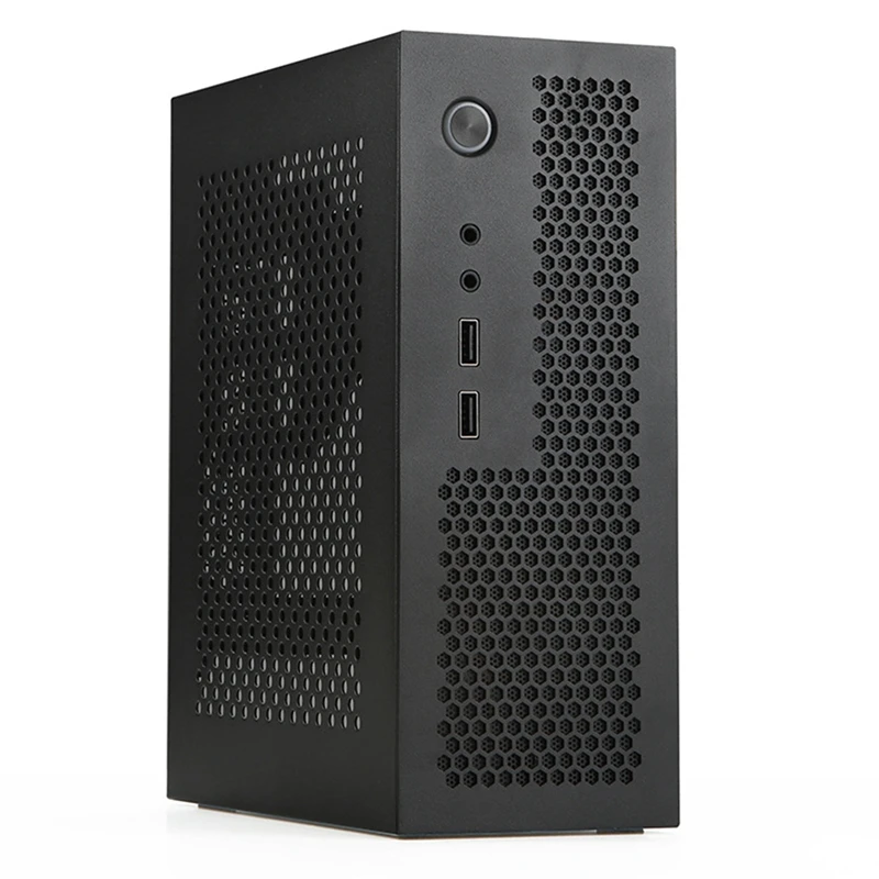 

A09 HTPC Computer Case Mini ITX Gaming PC Chassis Desktop Chassis USB2.0 Computer Case Home Computer Case Black