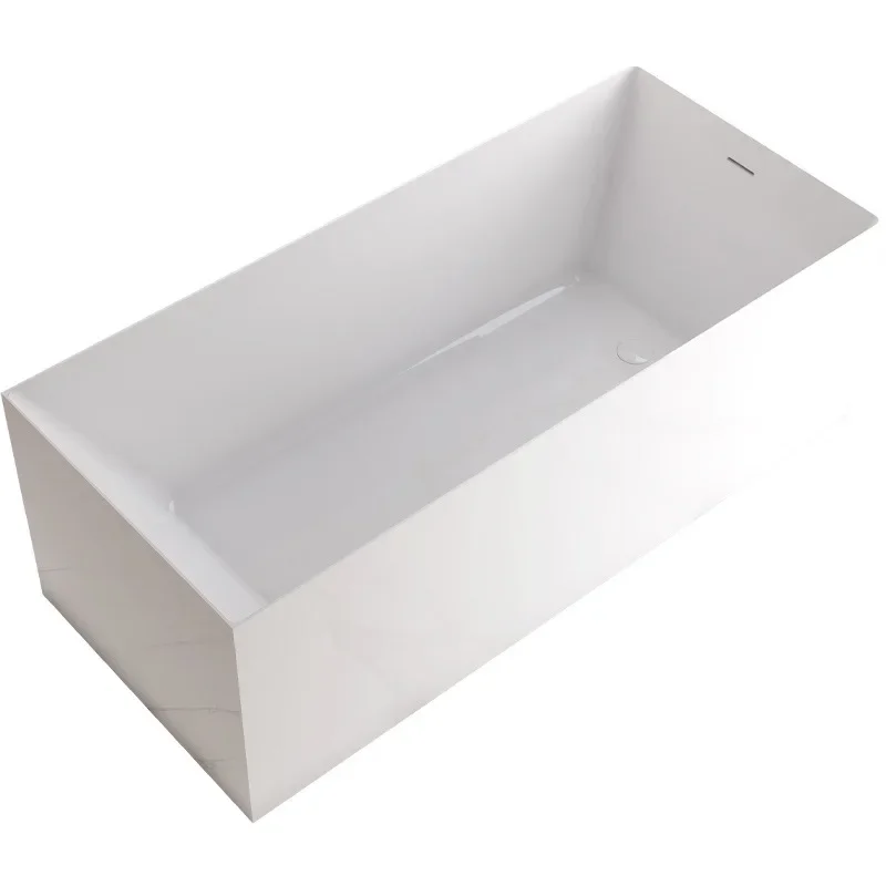 

Acrylic bathtub household small apartment independent light luxury minimalist rectangular bathtub
