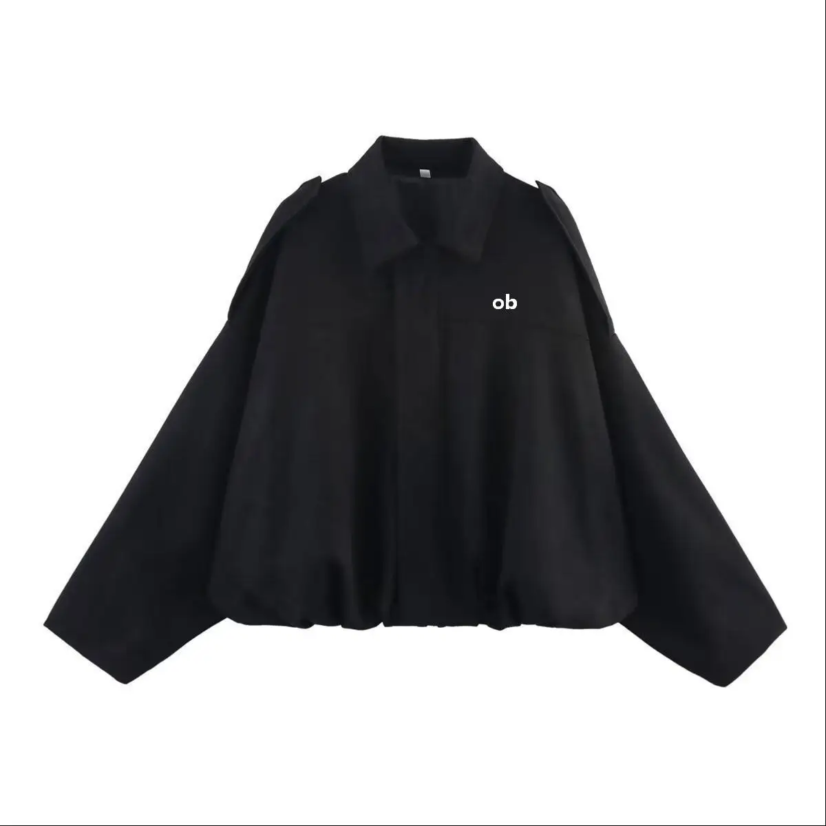 2027 New Style Women's Autumn-Winter Leather-Textured Collar Zippered Buttoned Pilot Jacket Coat for Outdoor Fitness Wear