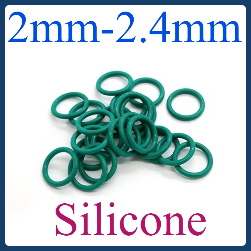 

Oil & Acid Resistant Green FKM O-Rings - OD 5-70mm, CS 2/2.4mm Thickness, Fluorine Rubber Round Sealing Gaskets