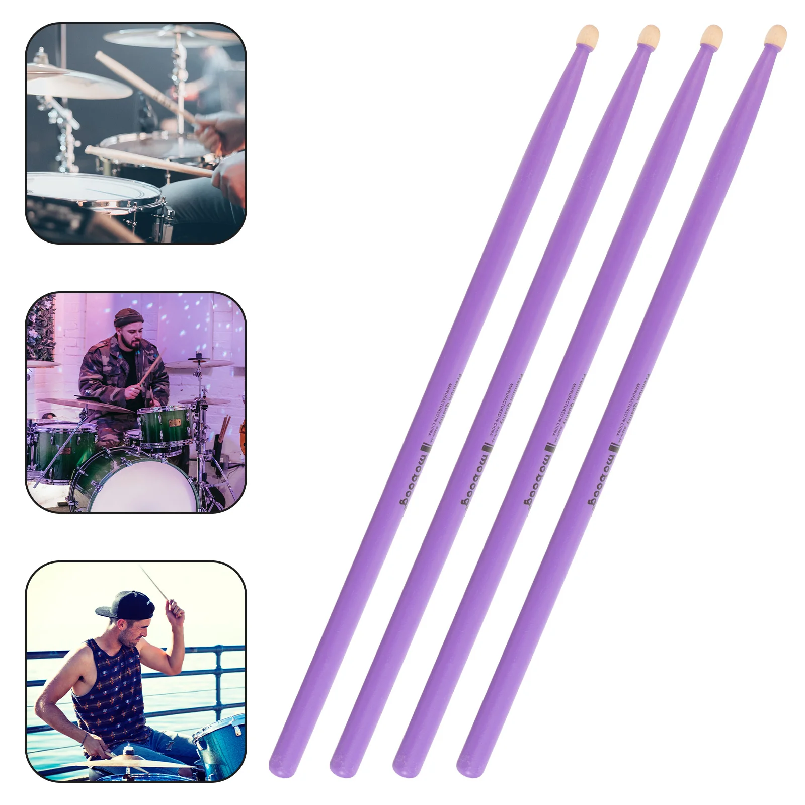 

2 Pairs Maple Sticks Percussion Instrument Wood Drumsticks Lovely Tool Instruments Simple