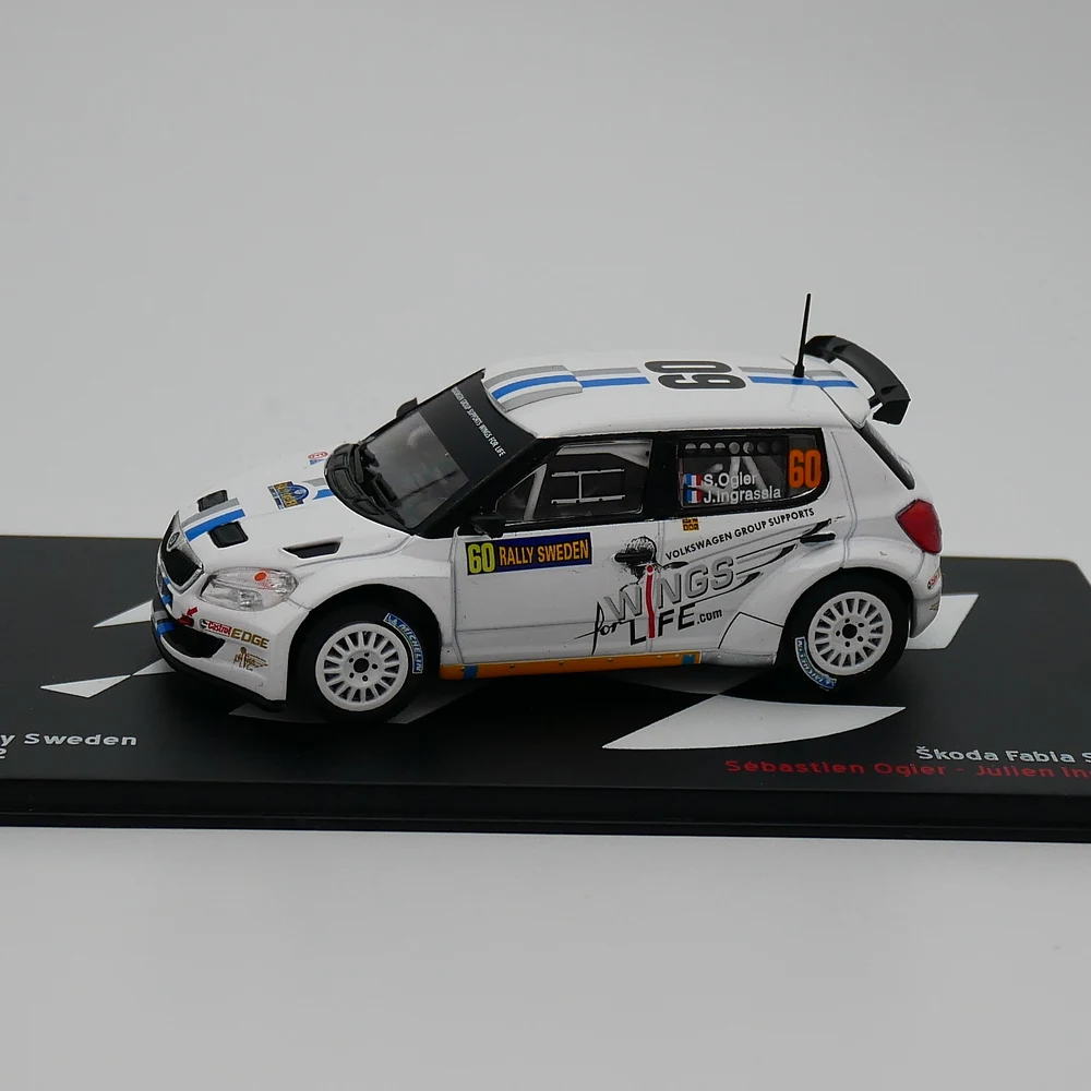 Diecast Ixo 1:43 Scale Skoda Fabia S2000 WRC 2012 Alloy Car Model Collectible Toy Gift Souvenir Display Ornament