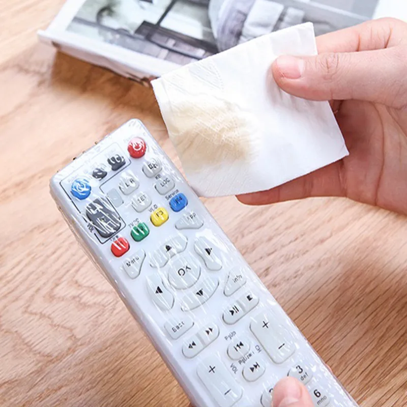 5/10/15/20 adet isı Shrink Film temizle Video TV klima uzaktan kumanda koruyucu kapak ev su geçirmez koruyucu kılıf yeni