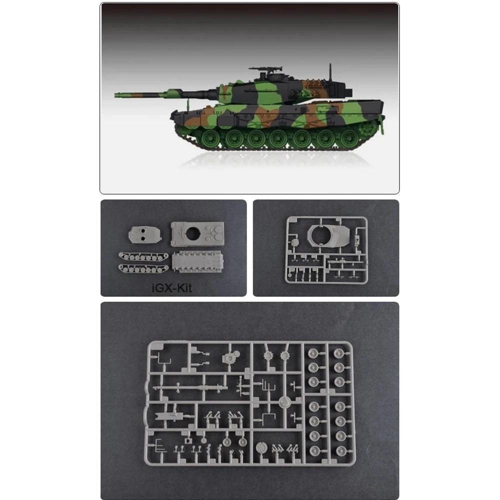 

Trumpeter 07190 1/72 Scale Leopard2A4 MBT Main Battle Tank Vehicle Hobby Craft Assembly Plastic Model Building Kit