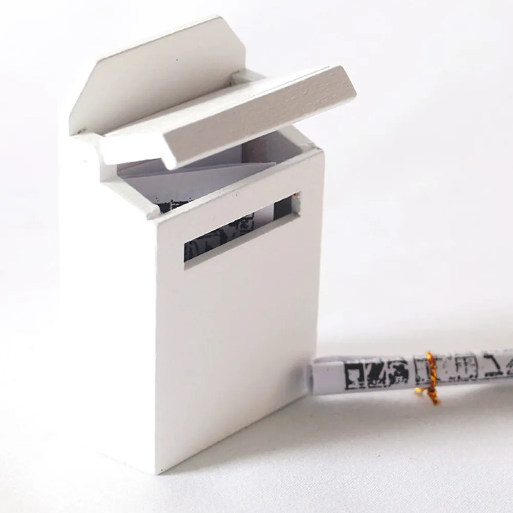 

Miniature Wooden Letterbox White Painted Flip-Up Design Safe Wood Material for Kids Dollhouse Mini House Mailbox Decoration