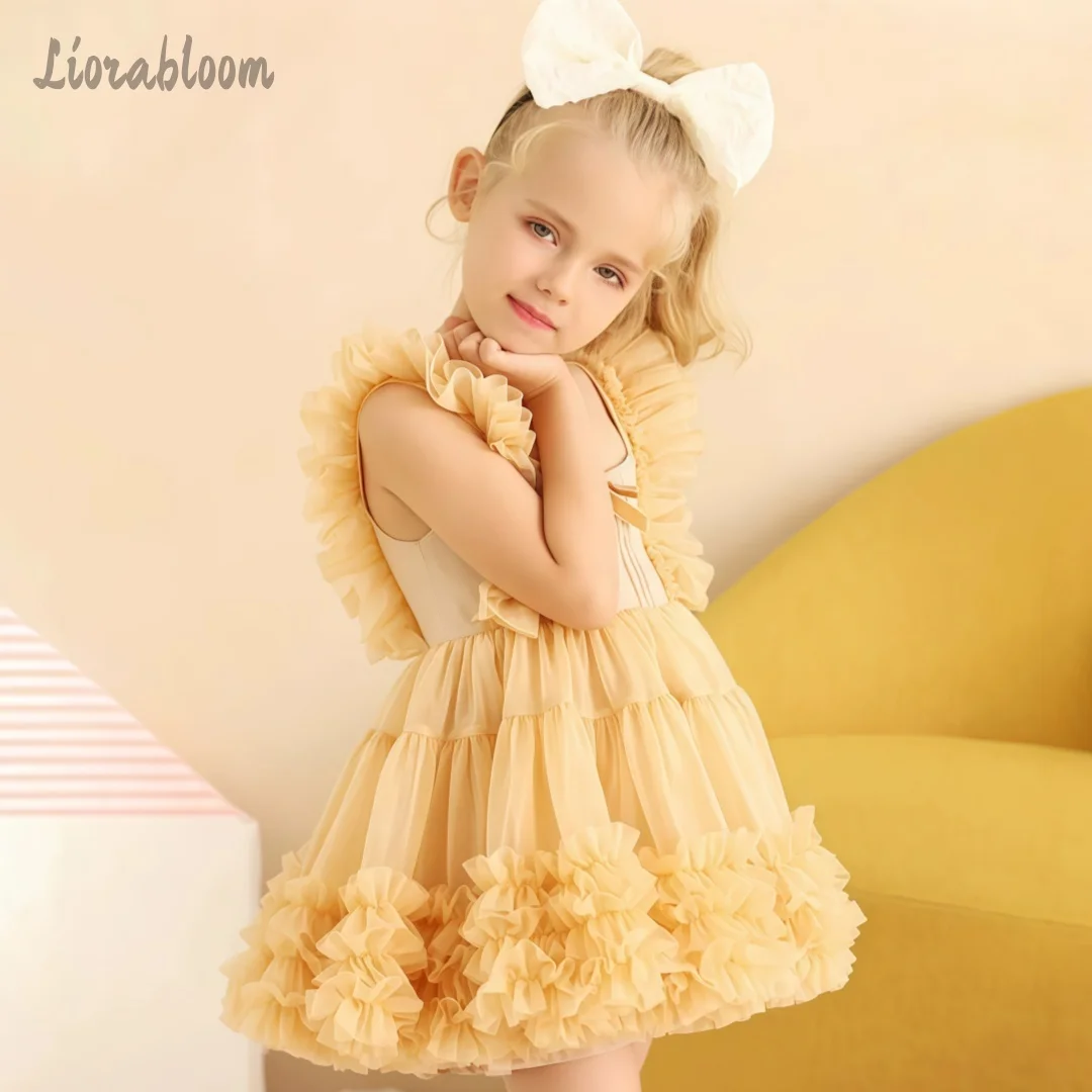 Vestidos Dopamine-Palette, Vestidos de Tul Coloridos, Vestidos Casuales para Niñas, Elegantes Vestidos de Noche, Vestido de Niña de las Flores, Vestido de Novia