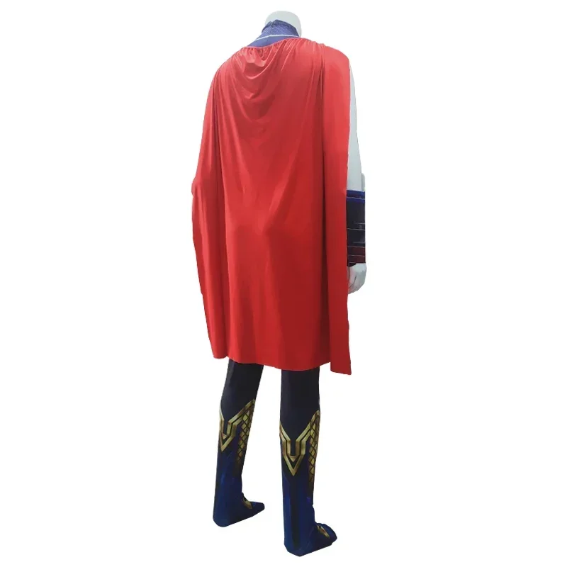 Thor Costume For Adult Zentai Plus Cape Avengers Superhero Love And Thunder Monkey Cosplay Halloween Children Set MN9