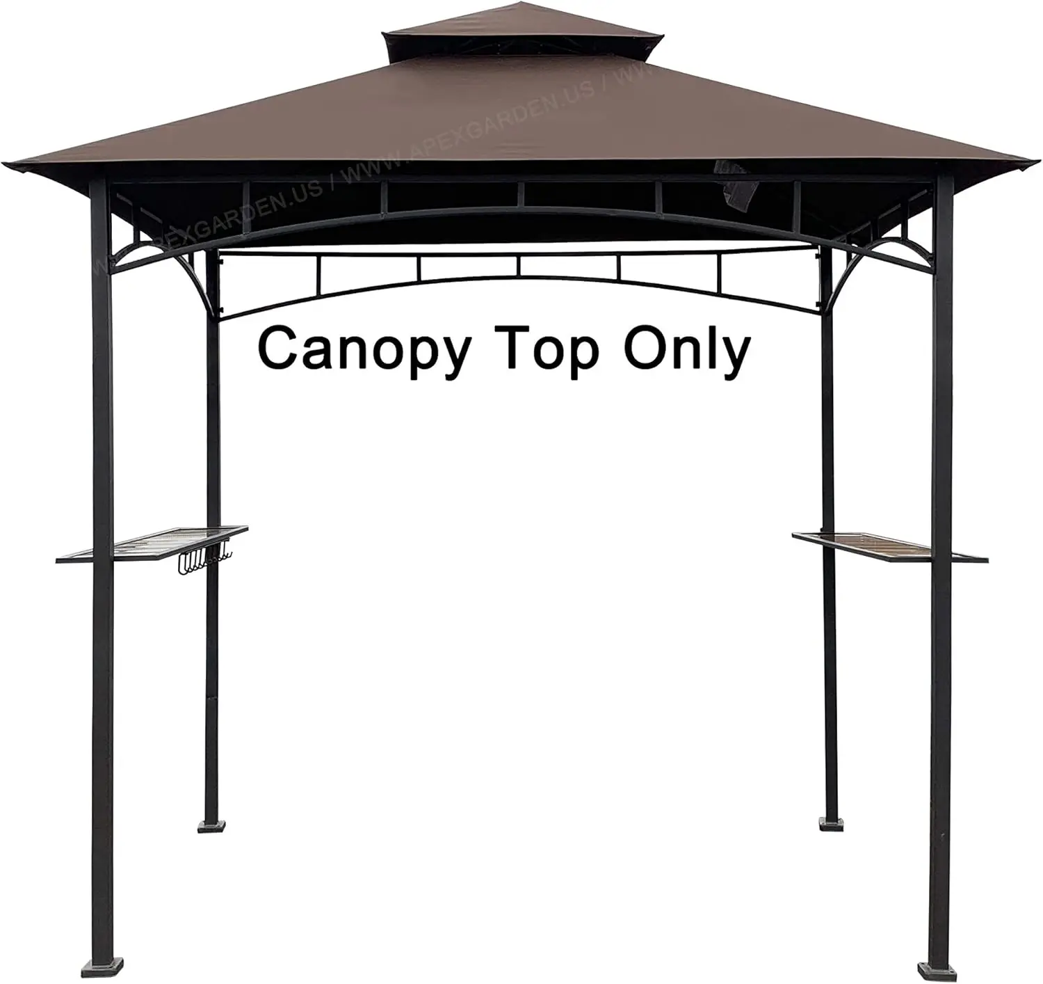 

Replacement Canopy Top CAN ONLY FIT for Model #L-GG001PST-F 5' X 8' Brown Double Tiered Canopy Grill BBQ Gazebo (Top Only) (B