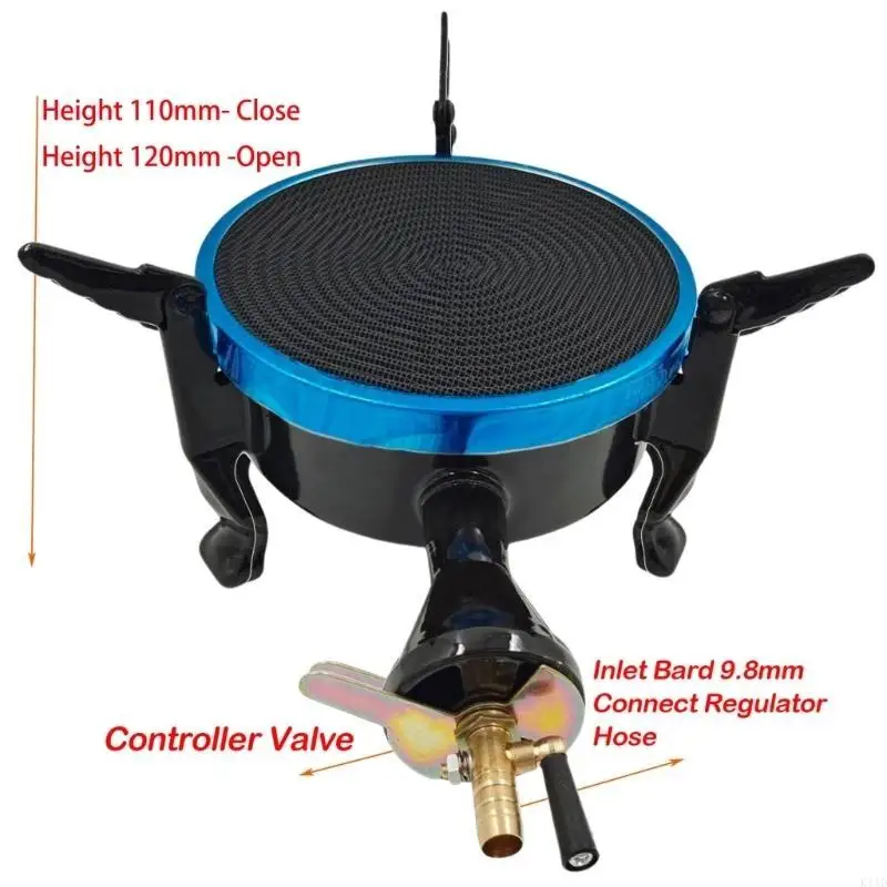 K1AD鉄プロパンバーナープロパンガス赤外線燃焼ストーブバーベキュー調理器具ツール効率的な屋外調理に適しています