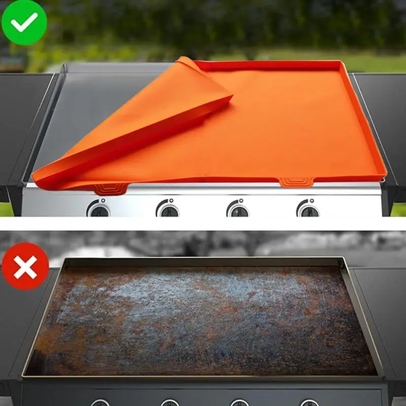 

Антипригарный коврик для выпечки, вкладыши для сковороды для барбекю, многоразовые вкладыши для сковороды для барбекю, термостойкий силиконовый коврик с ручкой для