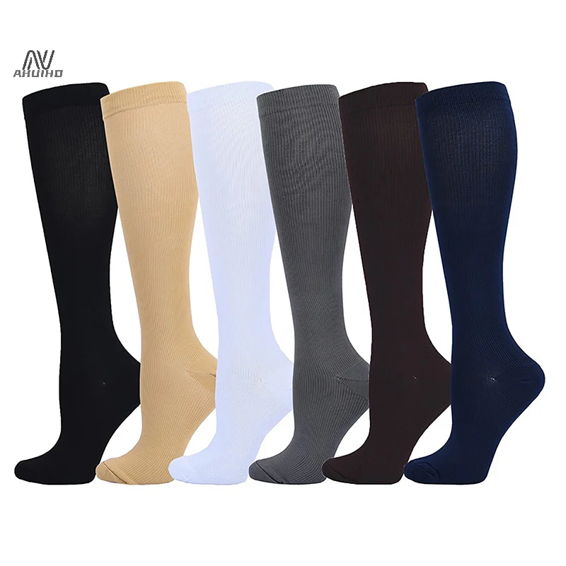 

Compression Stockings Blood Circulation Promotion Slimming Compression Socks Anti-Fatigue Comfortable Solid Color Socks