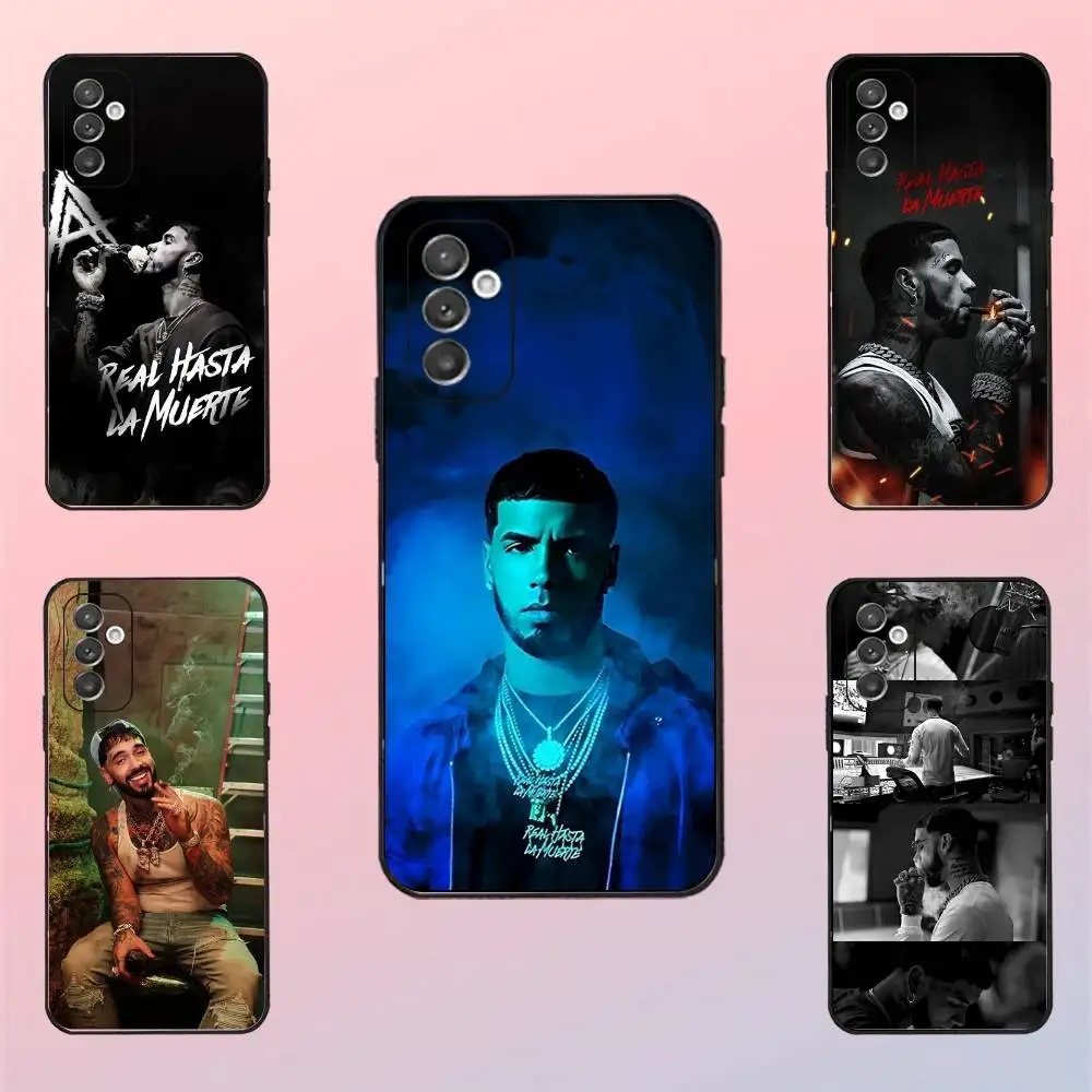 

Rapper A-Anuel AA Real Phone Case For Samsung S 25,24,23,22,30,21,10,9,Ultra,Plus,Lite,FE,4,5 G Black Soft Case