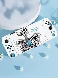 Nintendo Switch OLED 용 보호 케이스, NS 게임 액세서리, NS Joycon 용 휴대용 분리형 쉘, 스위치 Oled 커버 Anime boy