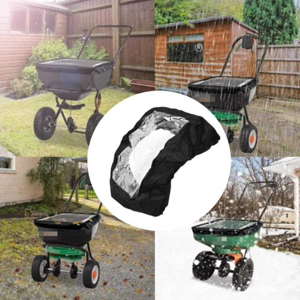 Waterproof Cover For Fertilizer Broadcast Spreader Garden Cart, Rainproof Rustproof, Easy Install, Fits Multiple Models