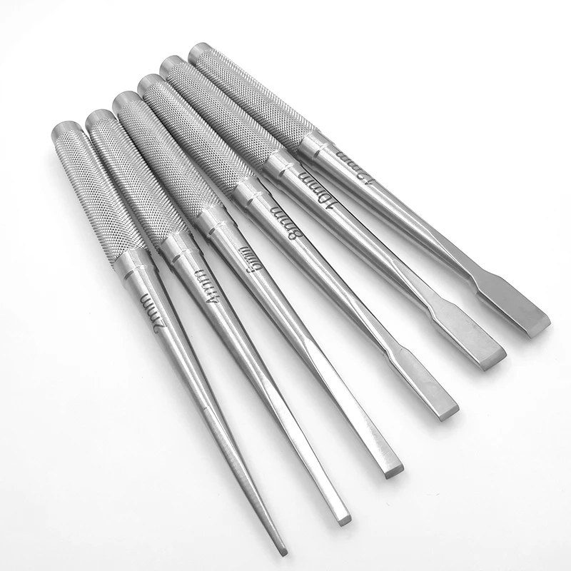 Orthopedic Instruments Nose Stainless Steel Bone Chisel Flat Bone Knife Patella Chute Osteotomy Knife Flat Bone Chisel Femur Hea