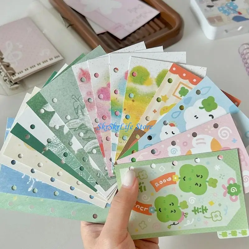 E65E Pack of 4 Character Double Sided Note Paper Pages for Organizers