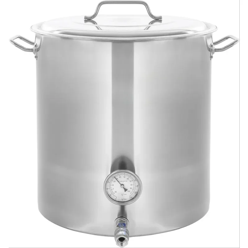 

New upgrade.Stainless Steel Home Brew Kettle Stock Pot (Weldless Fittings) (160 QT/ 40 Gal)