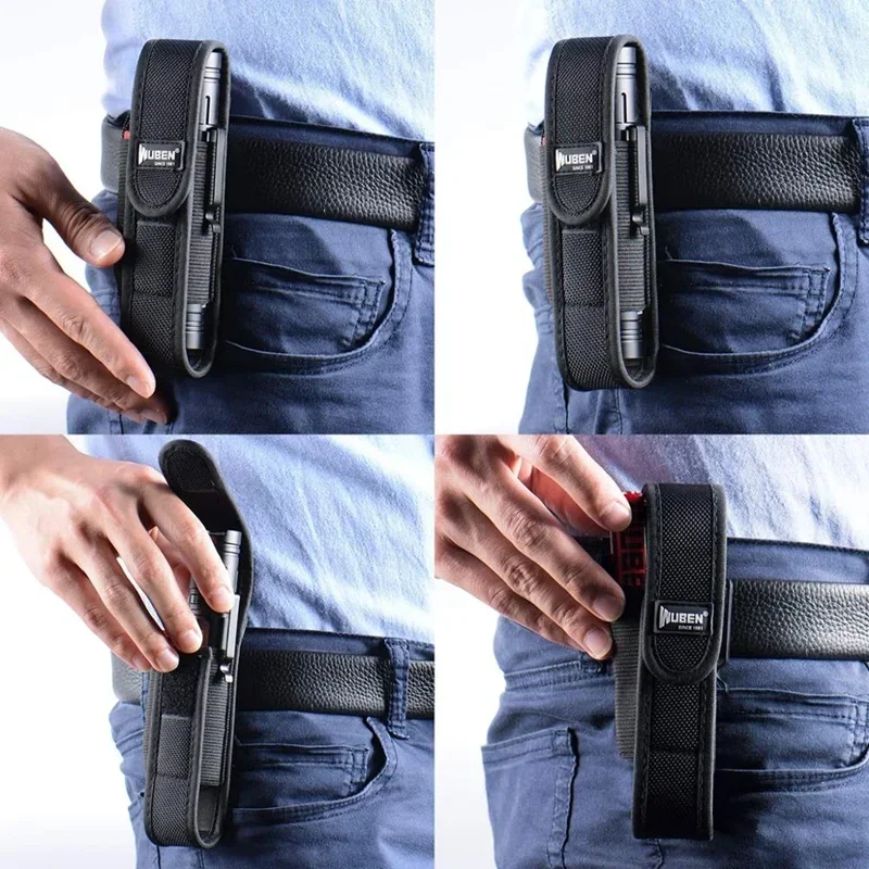 WUBEN AS5 zaklamp/batterijholster voor C3, E10 L50, T040R TO46R, TO50R, LT35Pro, enz. of 18650/21700 Duurzaam nylon etui